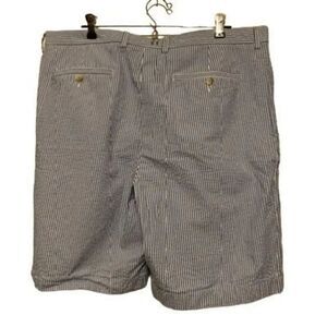 Cutter & Buck Size 38 Blue & White Striped Seersucker Shorts